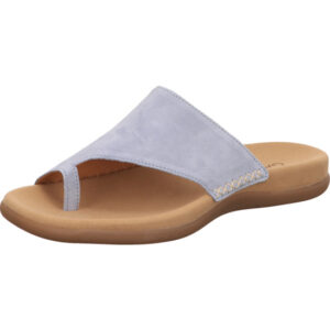 Gabor Damen Zehenschuh hellblau mit brauner Sohle