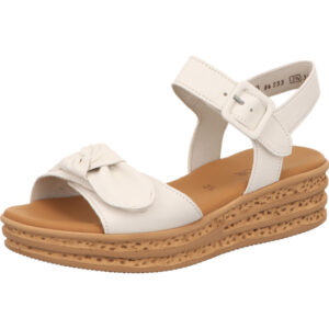 Gabor Damen Sandalette rosé mit Schleife und brauner Sohle