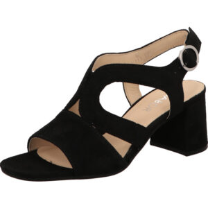 Gabor Damen Sandalette schwarz mit schwarzem Absatz