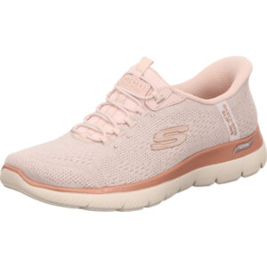 skechers damen sneaker pink speedschnürer arch fit summits