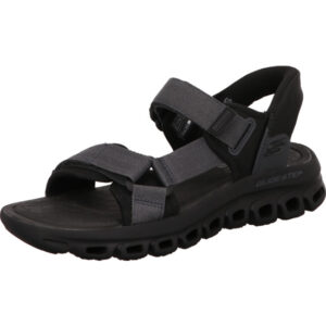 skechers herren sandalen klettverschluss glide step sandale