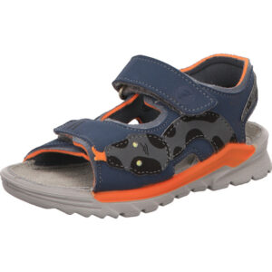 Ricosta Kindersandalette blau/grau/orange Schlange