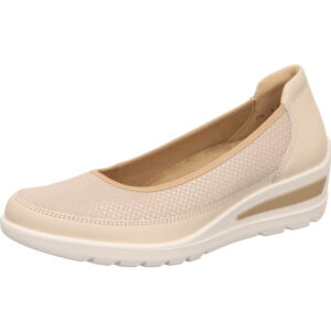 Ara Zürich 2.0 beige kombi mit Keilabsatz und weißer Sohle