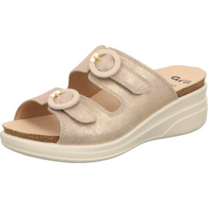 Ara Zürich-S Pantolette shell mit Klettverschluss und Schnallen