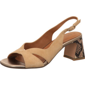 Tamaris Damen Sandalette khaki grün mit hellem Fußbett und grau weißer Sohle