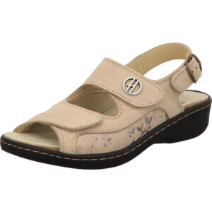 Hickersberger Kräuterschuhe rosa kombi mit Klett und Schnalle mit hellem Fußbett und schwarzer Sohle