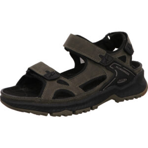 Allrounder Herren Sandalen grau olive kombi mit schwarz und Klett mit schwarzer Sohle