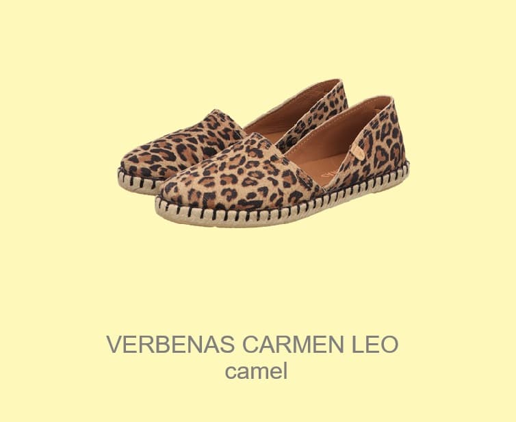 Verbenas Damen Slipper in leo optik und bastsohle