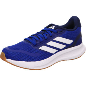 adidas runfalcon 5 J kids blau mit weißen Streifen und heller Sohle