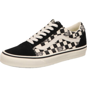 vans old skool karo kinder sneaker schnürer schwar weiß kariert und heller Sohle