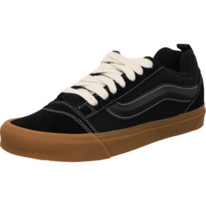 vans herren sneaker knu skool schwarz mit dickem Vans Logo und gumsohle