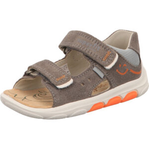 Superfit Kinderschuh Sandale braun orange kombi mit heller Sohle