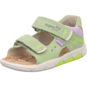 Superfit Kinderschuh Mädchen hellgrün lila kombi mit heller Sohle