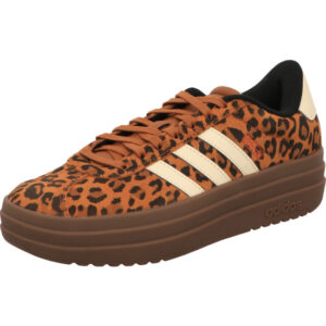 adidas damen sneaker animal print vl court bold schnürer leo plateausohle und hellen Adidas Streifen