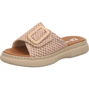 Rieker Damen Pantolette rosa multi mit heller Sohle