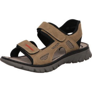 Rieker Herren Sandalen hellbraun mit grauer Sohle