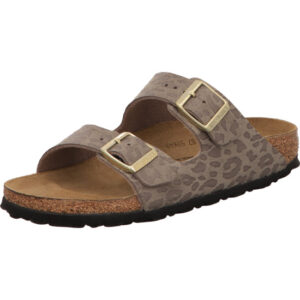 birkenstock damen arizona leo grey taupe 2 schnaller