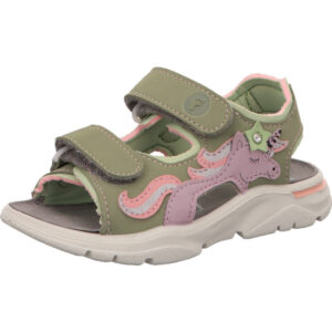 ricosta mädchen sandale klettverschluss UNI grün kombi