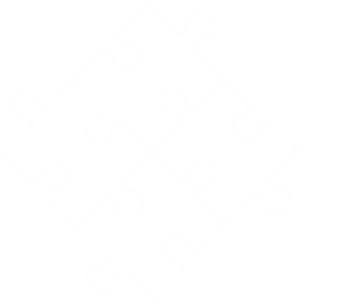 Puzzleteil in weiß