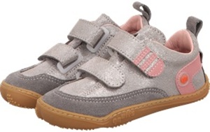 qnuffs Kinderschuh Mädchen Farbe silber mit pink und virne dunkelgrauer Nubukschutz Zwzei Klettverschlüsse.jpg und gum Sohle qnuffs Kinderschuh Mädchen Farbe silber mit pink und virne dunkelgrauer Nubukschutz Zwzei Klettverschlüsse.jpg und gum Sohle