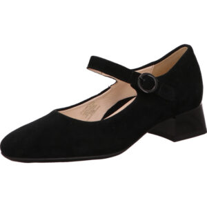 Ara Damen Pumps schwarz mit Riemen mit Schnalle mit schwarzem Absatz
