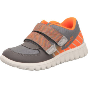 Superfit Kinderschuh Jungs grau orange mit weißer Sohle