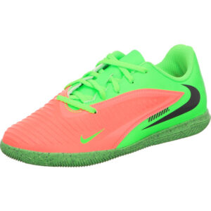 nike kinder fussballschuhe jr phantom 6 low indoor schuh hellgrün mit orange Schnürer