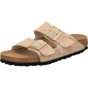 birkenstock arizona suede sandcastle flower print 2 schnaller