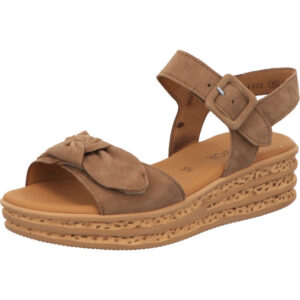 Gabor Damen Sandalette braun mit brauner Sohle
