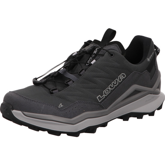 MADDOX PRO GTX LO SL Wanderschuhe Halb Herren grau mit hellgrauer Sohle und seitlichem Lowa Schriftzug