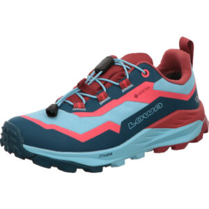 lowa fauli mädchen trekking schuhe schnellschnürer petrol pink mit grau und Fauli logo