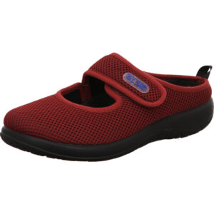 fly flot damen pantolette klettverschluss rot