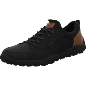 Rieker Herren Slipper schwarz mit schwarzer Sohle