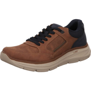 Rieker Herren Schnürschuh halb braun mit blau und heller Sohle