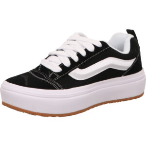 vans sneaker knu skool stacklite Damen Plateauschuh scheaz mit weißem Vanszeichen schnürer