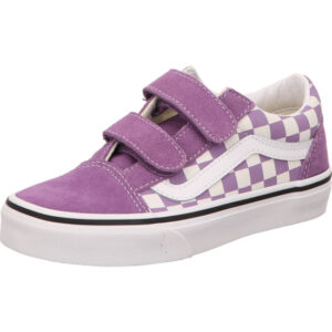 Vans Old Skool V Color Theory lila weiß checker mit weißer sohle
