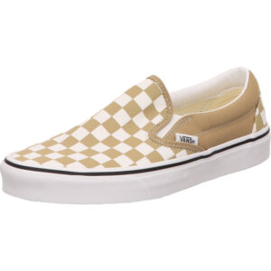 Classic Slip-On Kinder-Damen COLOR THEORY CHECKERBOARD beige chekcer mit weißer Sohle