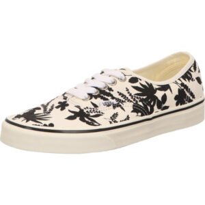 Vans Unsisex Sneaker weiß mit schwarzen palmen und weißer Sohle Authentic Archive black