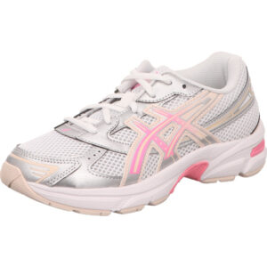 asics kinder/ Damen Sneaker GEL-1130 GS WHITE/DRAGON FRUIT weiß silber mit pink und haller Sohle mit pink