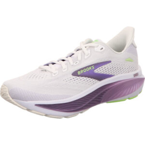 brooks damen laufschuhe ghost 18 weiss mit lila und Logo Brooks lila kombi schnürer