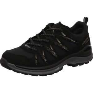 INNOX EVO II GTX Ws Wanderschuhe Damen Halb schwarz mit gold und schwarzer Sohle