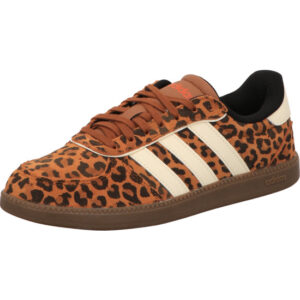 adidas damen sneaker breaknet sleek animal print braun mit schwarz und dunkler gumsohle schnürer