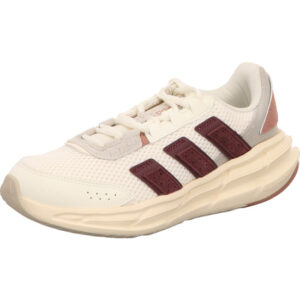 adidas astrastar damen schnürer weiss mit bordeaux Adidas streifen hinten rose und beige farbene Sohe