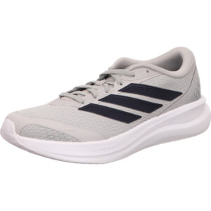adidas herren sport schuhe grau kombi  mit schwarzen Adidas Streifen runfalcon 6 und weißer Sohle