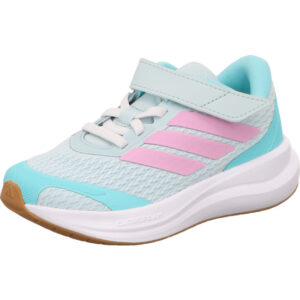 adidas runfalcon 6 elc kinder sportschuhe blau mit pink Adidas Streifen und weißer Sohlwee und einen Kett