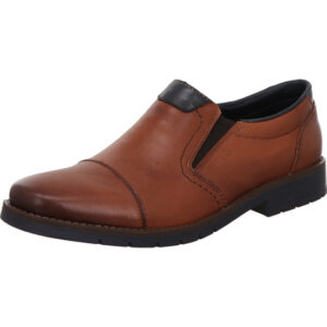 Rieker Herren Slipper braun mit schwarzer Sohle
