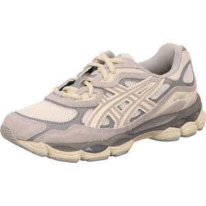 asics herren Sneaker GEL-NYC CREAM/OYSTER GREY beige mit dunklen Asics streifen und dunkle Zwischensohle