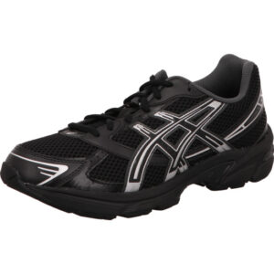 asics herren Sneaker GEL-1130 BLACK/PURE SILVER schwarz mit silber Asics Streifen und schwarzer Sohle