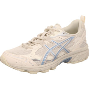 asics herren laufschuhe GEL-NUNOBIKI SMOKE GREY/SLATE BLUE beige mit dunkelbeige asics streifen und heller Sohle