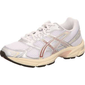 asics Herren Laufschuhe GEL-1130 WHITE/RUSTED ROCK weiß mit roten Asics streifen und beige farbener Sohle